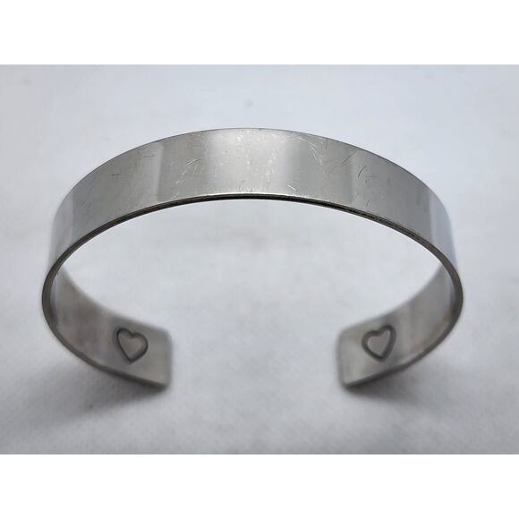 SILVER TONE CUFF BRACELET-For A Special Person As A Gift In Your Life - Picture 4 of 11